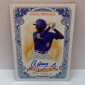 2021 Onyx Vintage Ronny Mauricio Mets Blue Auto /325 #VARM (MISC9)
